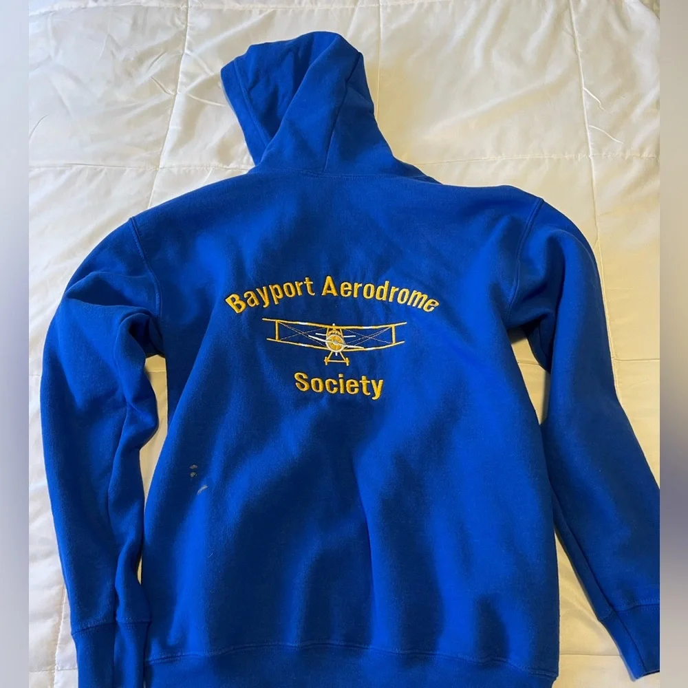 Airplane Zip Up Sweatshirt Blue